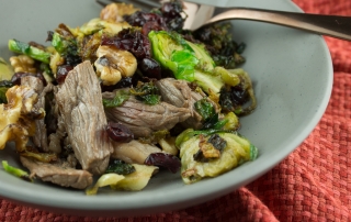 Steak and Caramelized Brussels Sprout Skillet