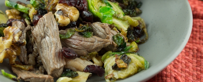 Steak and Caramelized Brussels Sprout Skillet