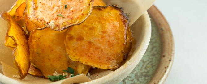 Sweet and Spicy Sweet Potato Chips